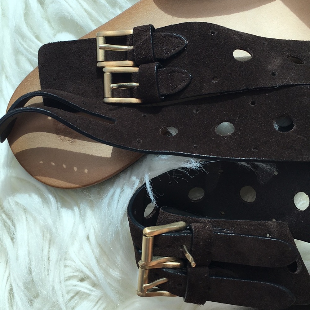 Tod’s Brown Suede “Forature” Cutout Sandals - Picture 10 of 10